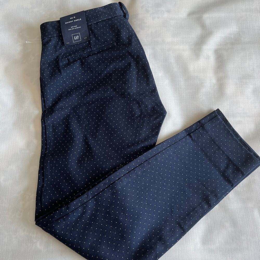 Pants Gap Womens Pants Navy 6R Signature Skinny Ankle Mid Rise Stretch Cotton